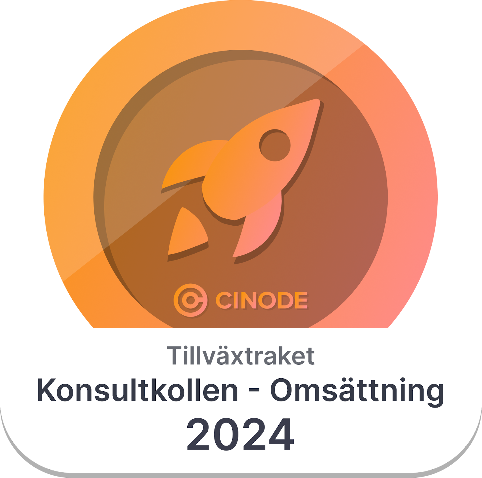 Badge Tillväxtraket från Cinodes Konsultkollen 2024